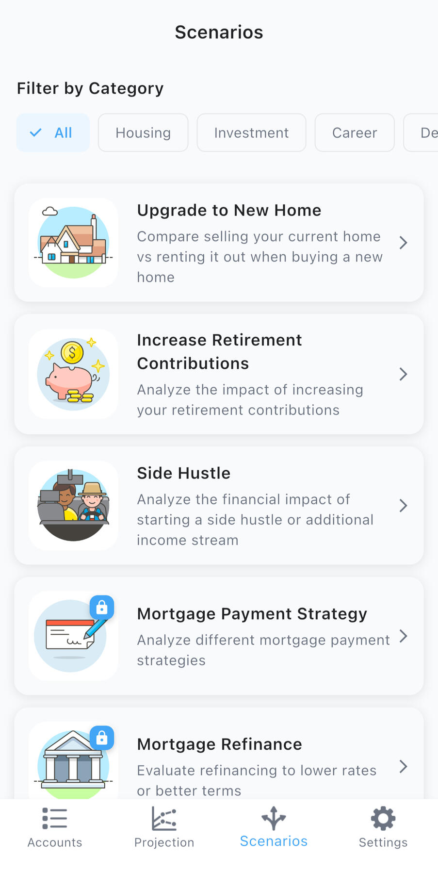 Explore how different scenarios could affect your future.